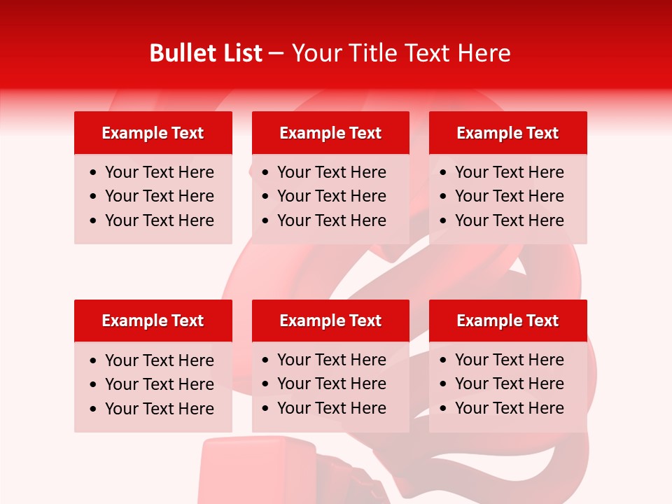 Ask Symbol White PowerPoint Template