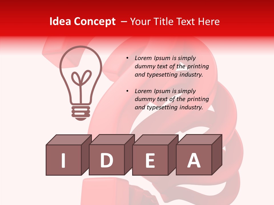 Ask Symbol White PowerPoint Template