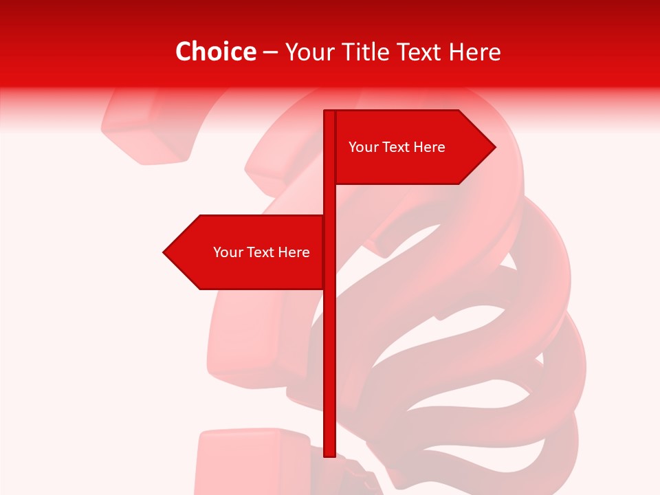 Ask Symbol White PowerPoint Template