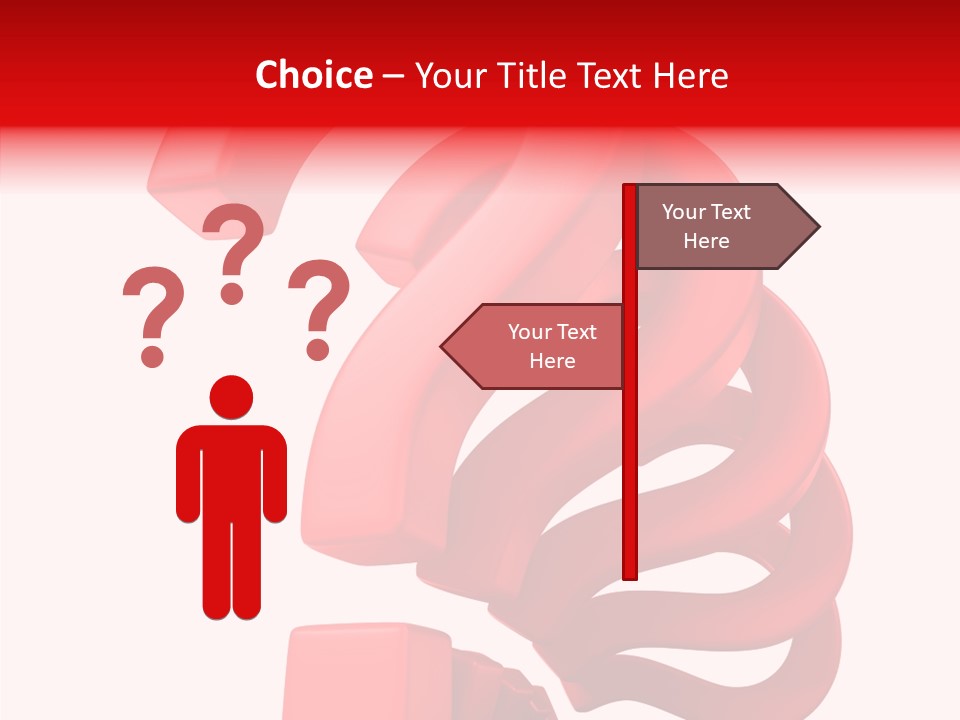 Ask Symbol White PowerPoint Template