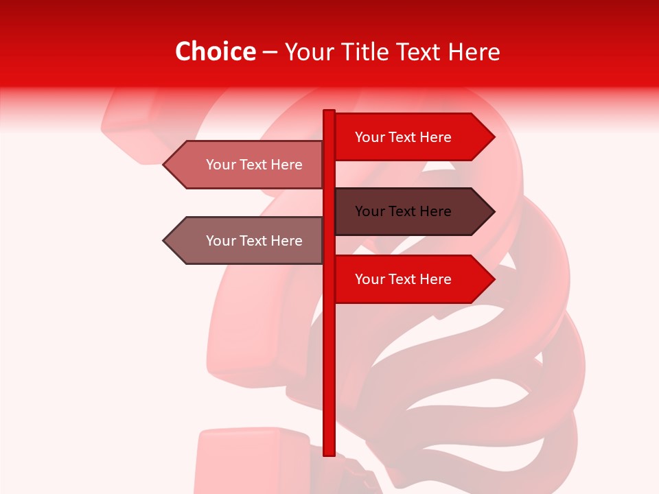 Ask Symbol White PowerPoint Template