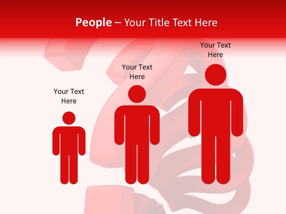 Ask Symbol White PowerPoint Template