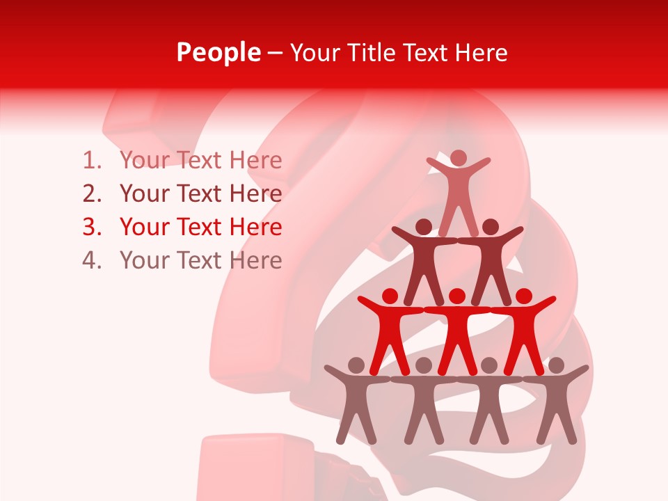 Ask Symbol White PowerPoint Template