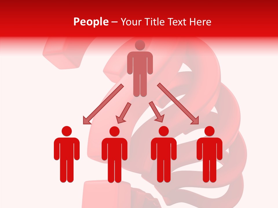 Ask Symbol White PowerPoint Template