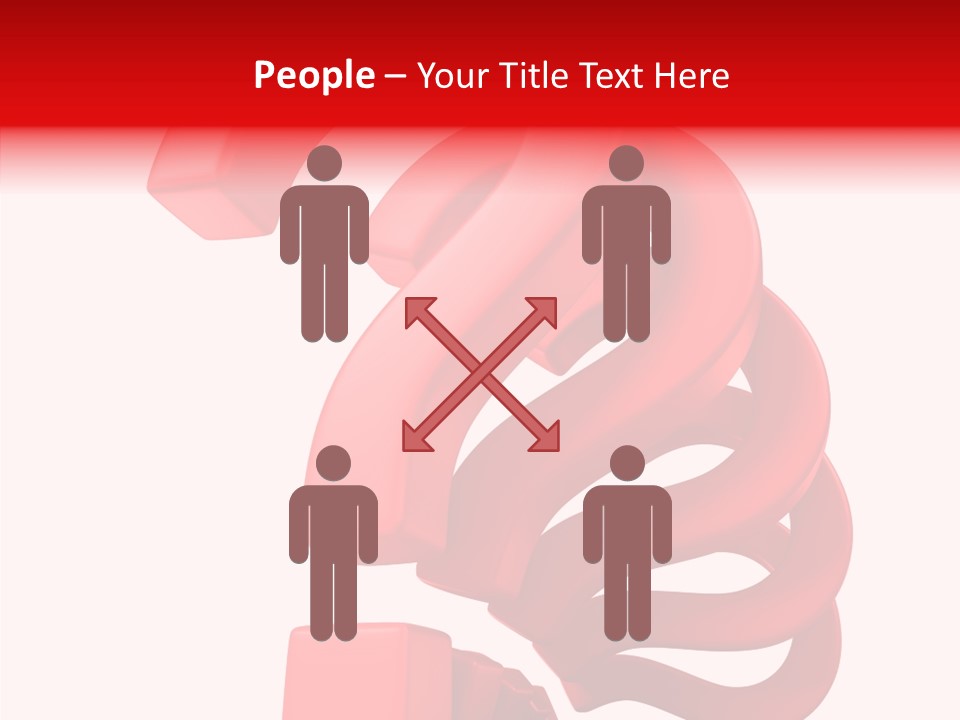 Ask Symbol White PowerPoint Template