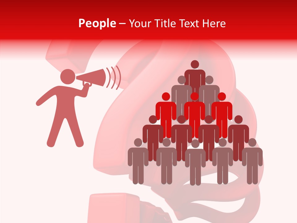 Ask Symbol White PowerPoint Template