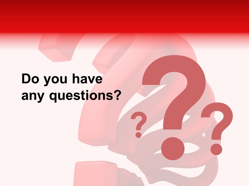 Ask Symbol White PowerPoint Template