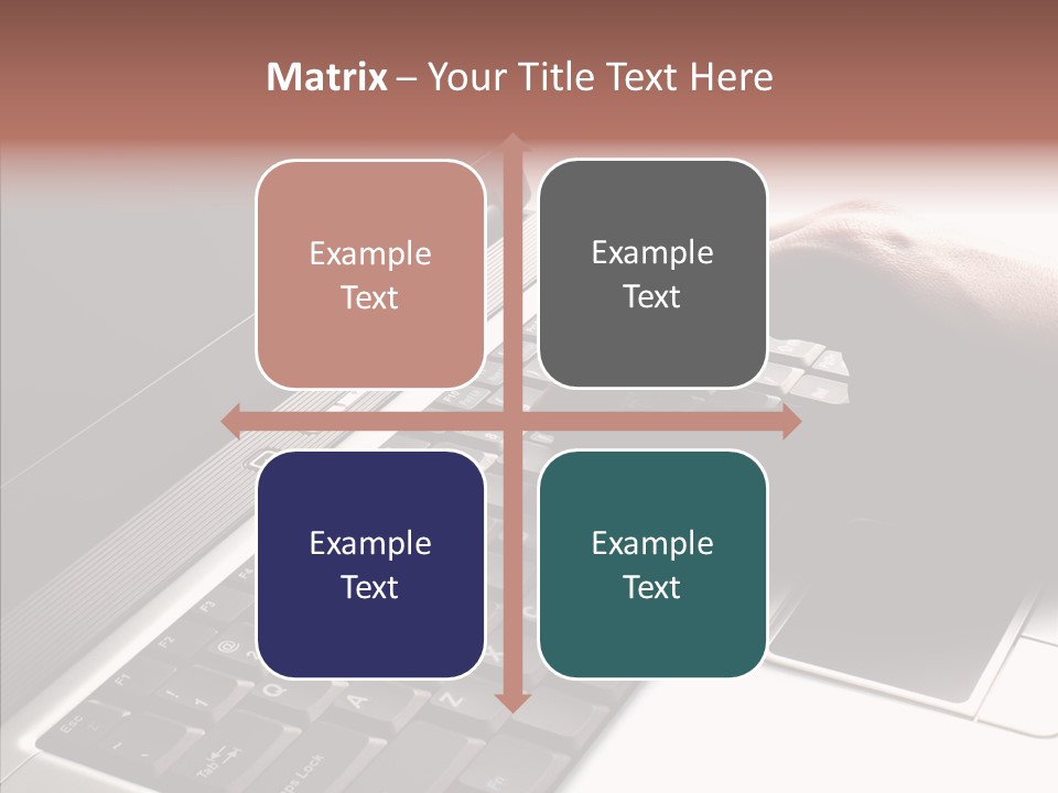Black Laptop Hand PowerPoint Template