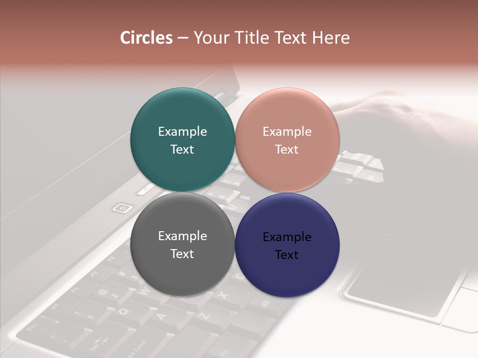 Black Laptop Hand PowerPoint Template