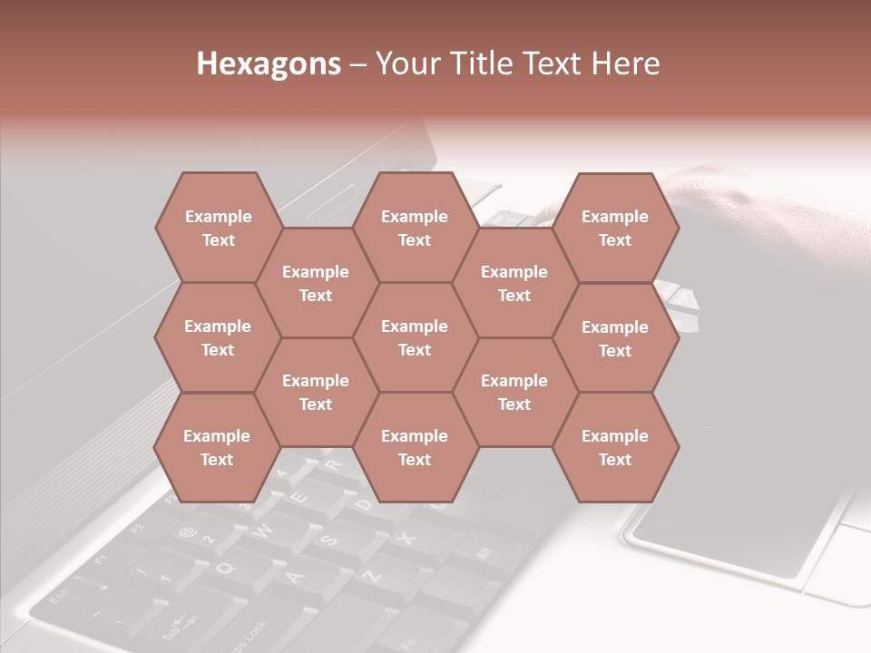 Black Laptop Hand PowerPoint Template