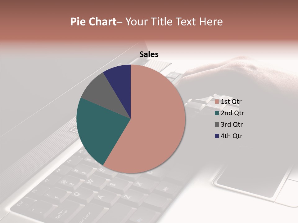 Black Laptop Hand PowerPoint Template