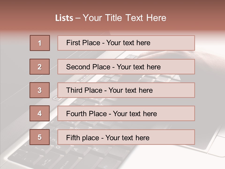 Black Laptop Hand PowerPoint Template