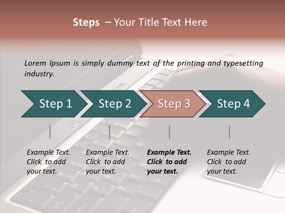 Black Laptop Hand PowerPoint Template
