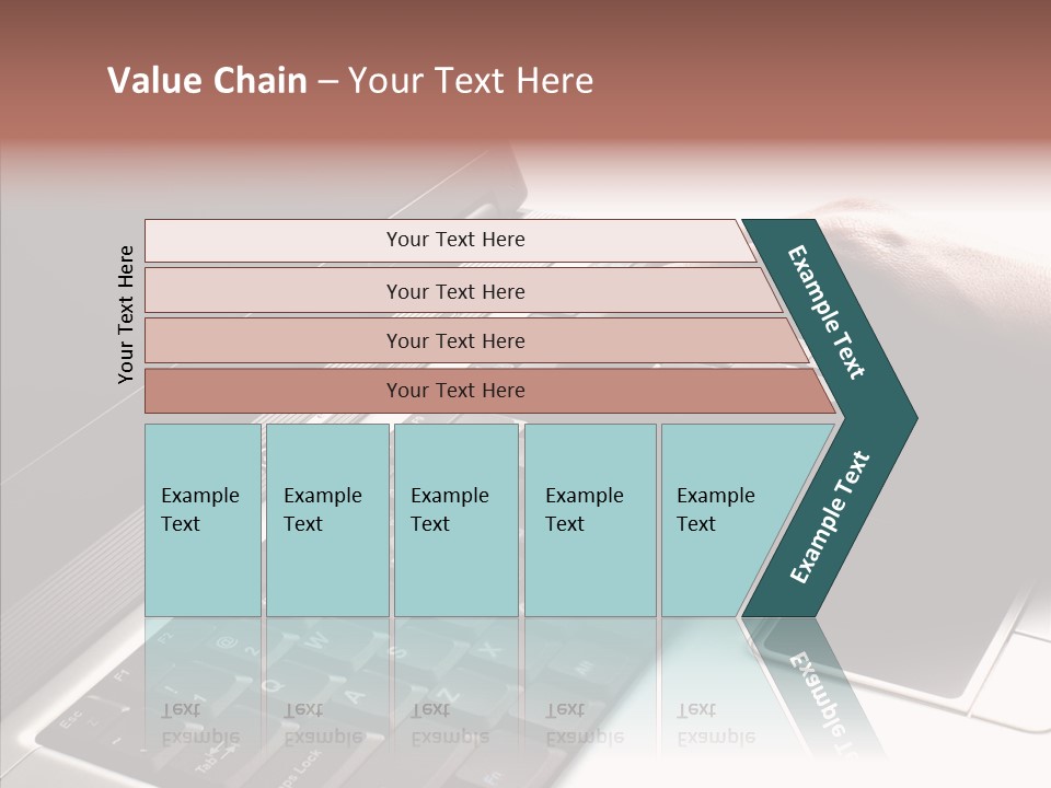 Black Laptop Hand PowerPoint Template