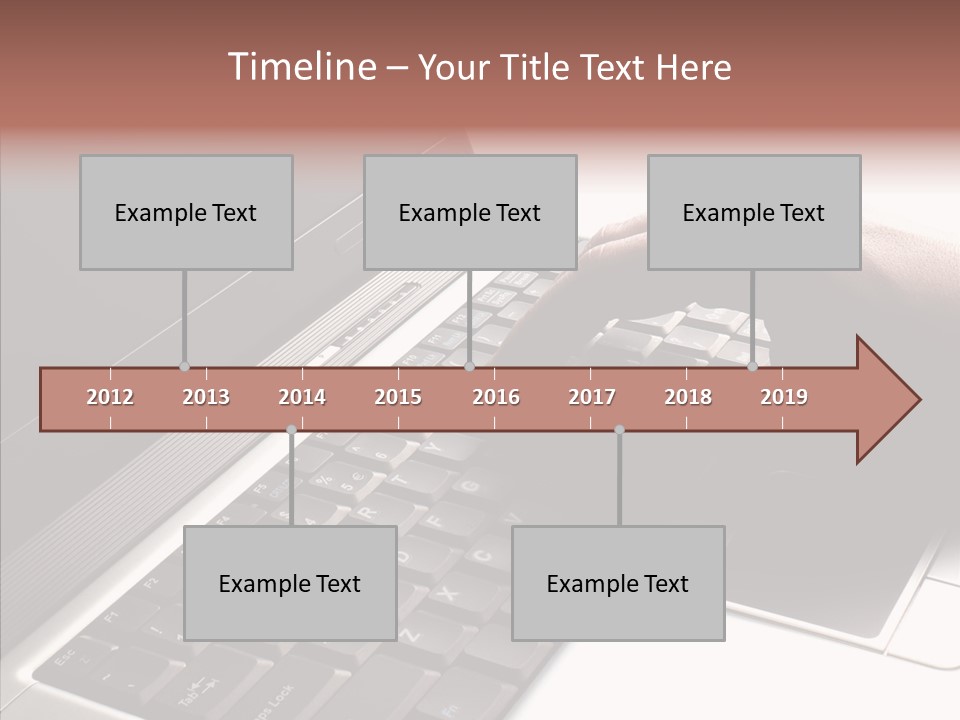 Black Laptop Hand PowerPoint Template