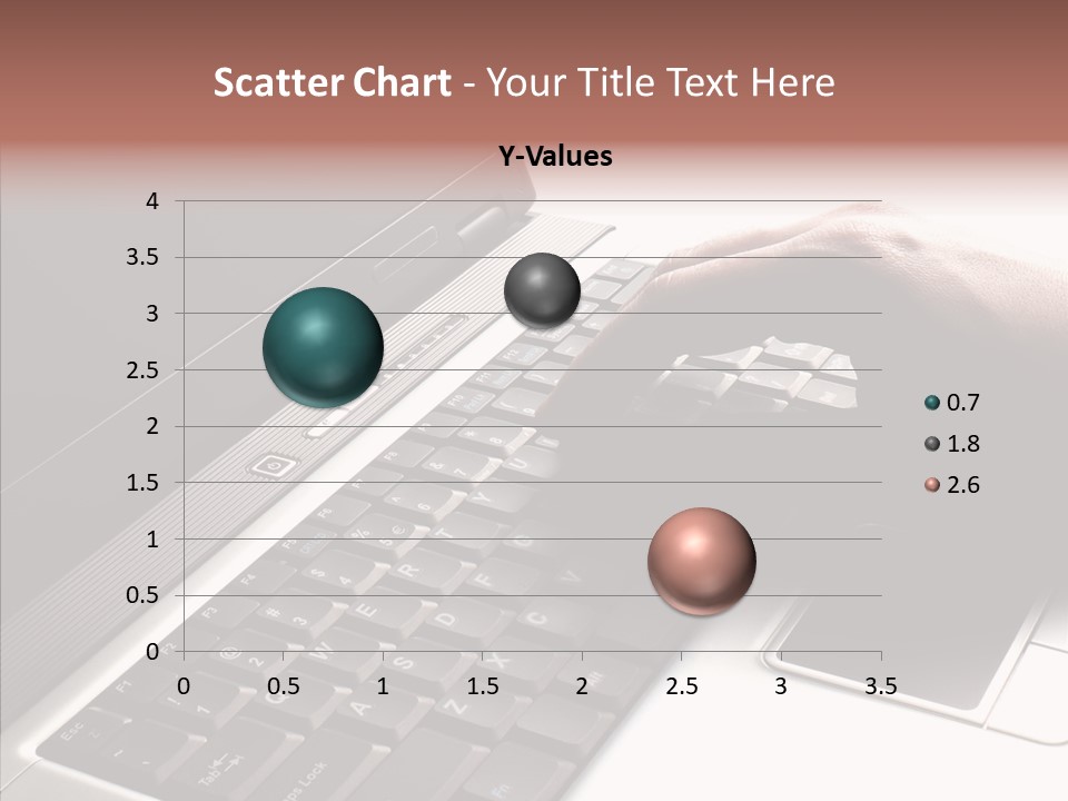 Black Laptop Hand PowerPoint Template