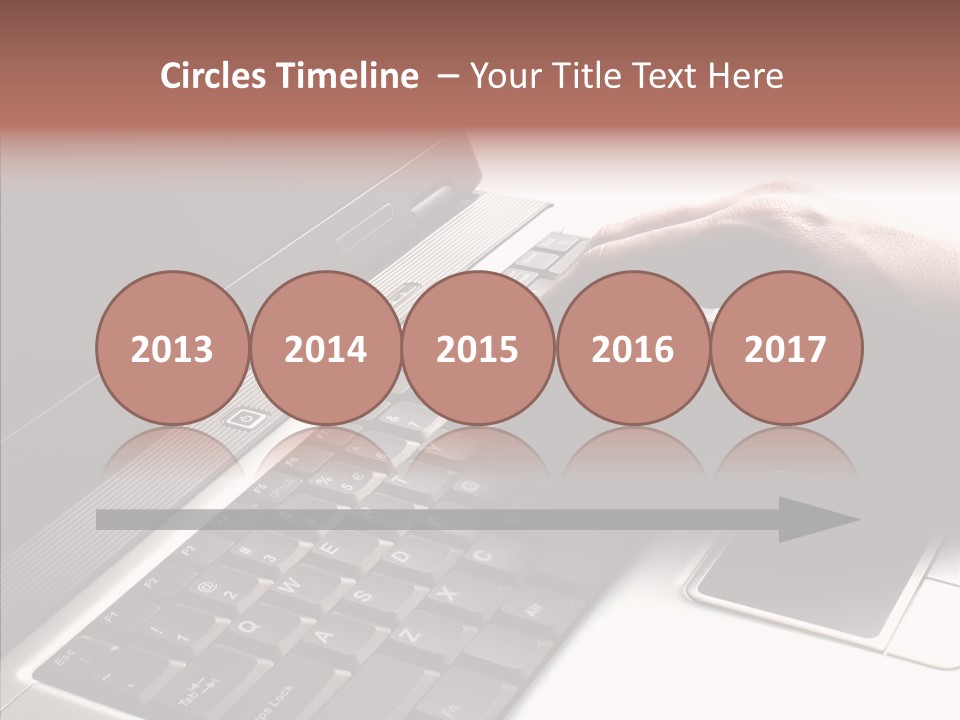 Black Laptop Hand PowerPoint Template