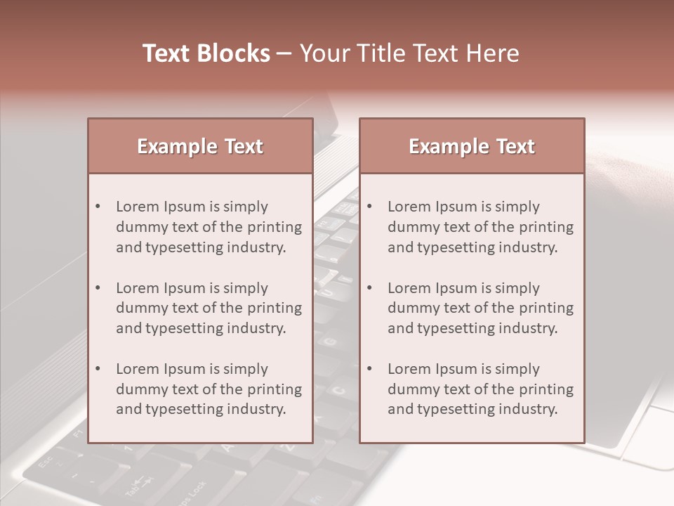 Black Laptop Hand PowerPoint Template