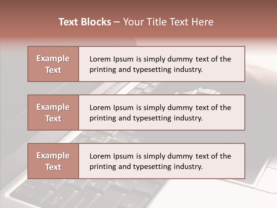 Black Laptop Hand PowerPoint Template