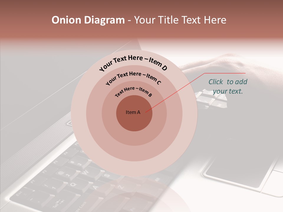 Black Laptop Hand PowerPoint Template