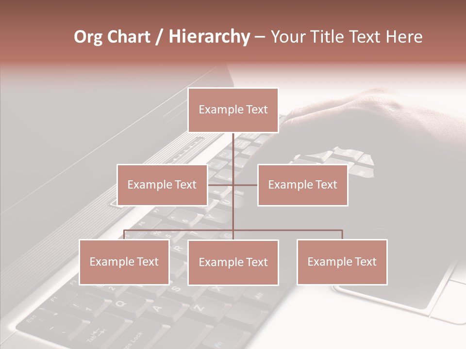 Black Laptop Hand PowerPoint Template