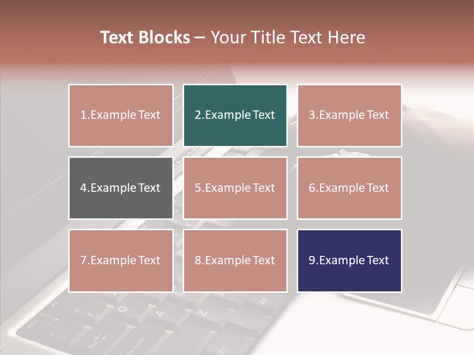 Black Laptop Hand PowerPoint Template