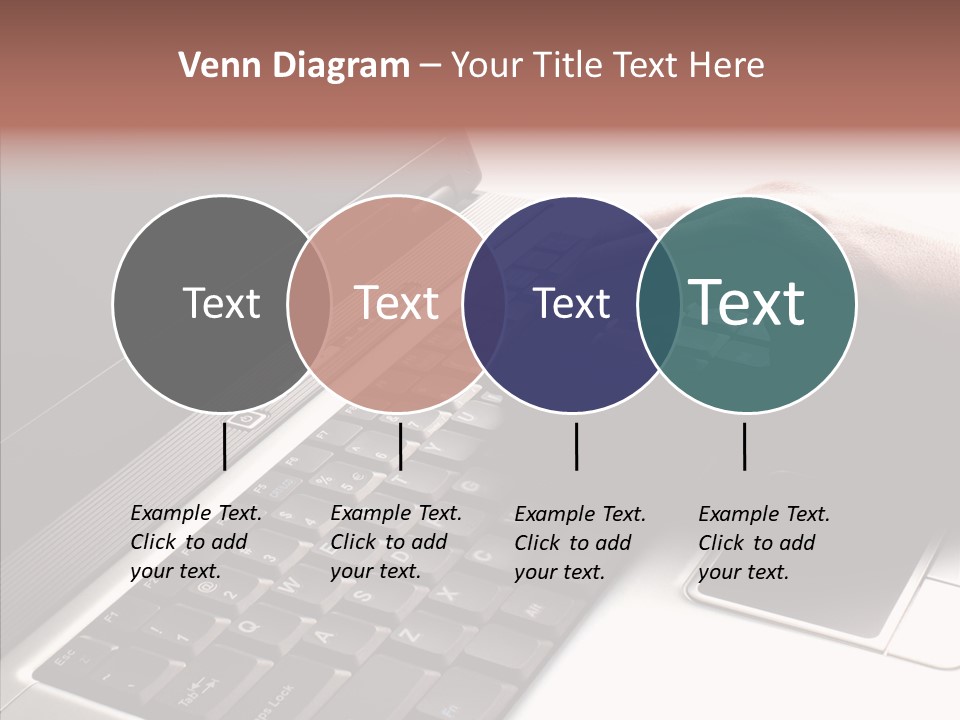 Black Laptop Hand PowerPoint Template