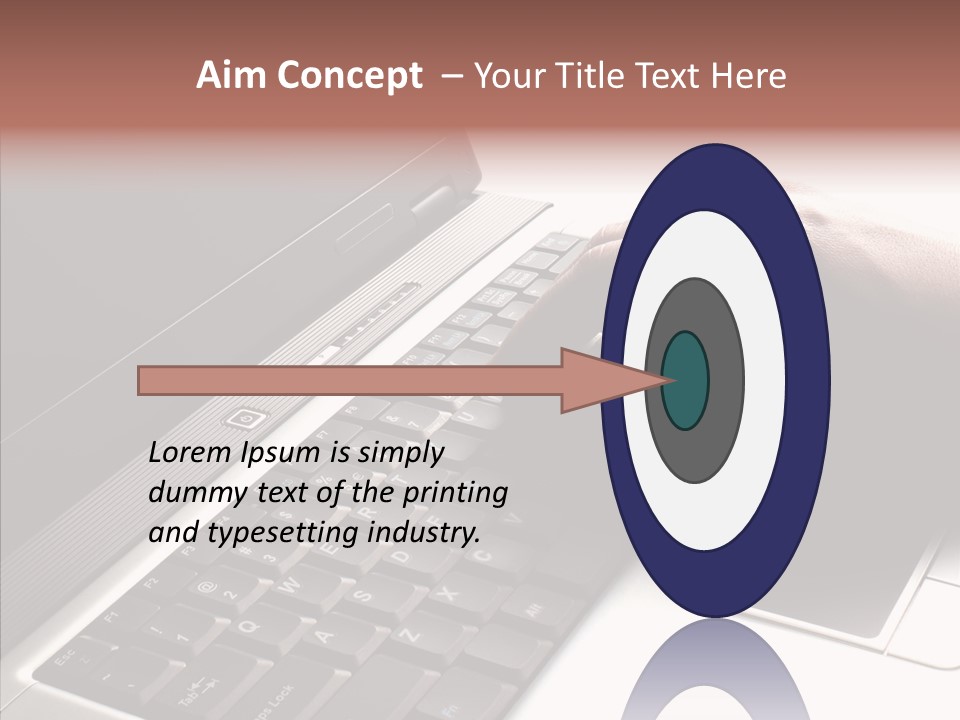 Black Laptop Hand PowerPoint Template