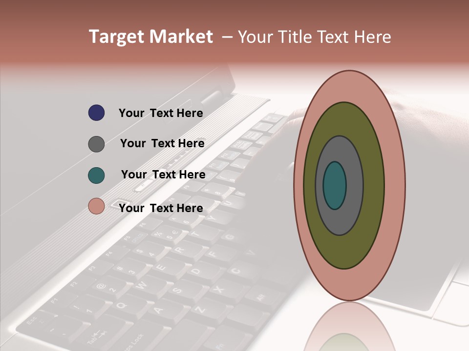 Black Laptop Hand PowerPoint Template