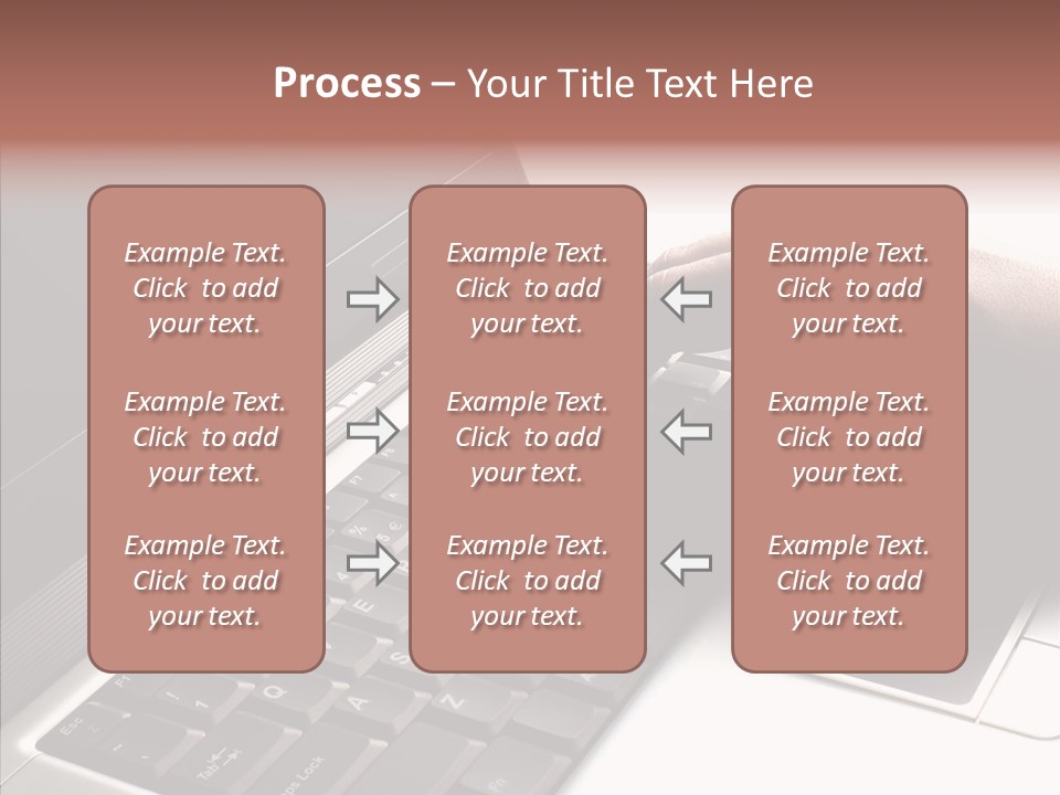 Black Laptop Hand PowerPoint Template