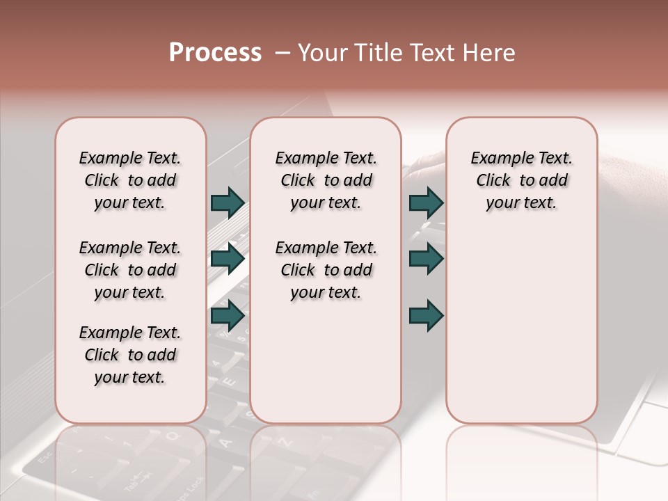Black Laptop Hand PowerPoint Template