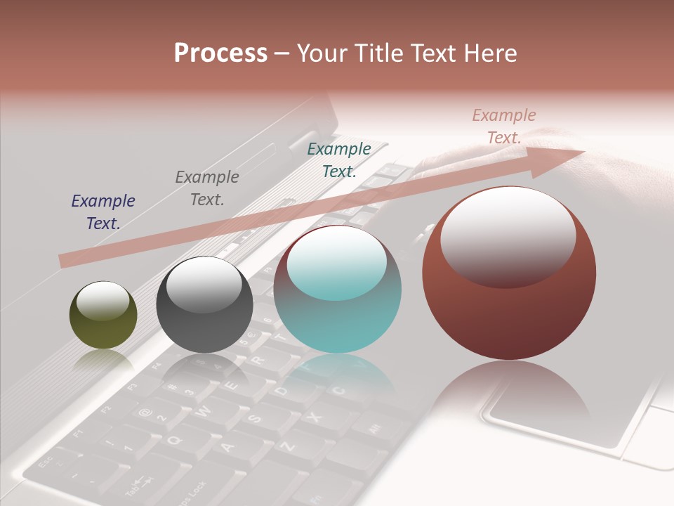 Black Laptop Hand PowerPoint Template