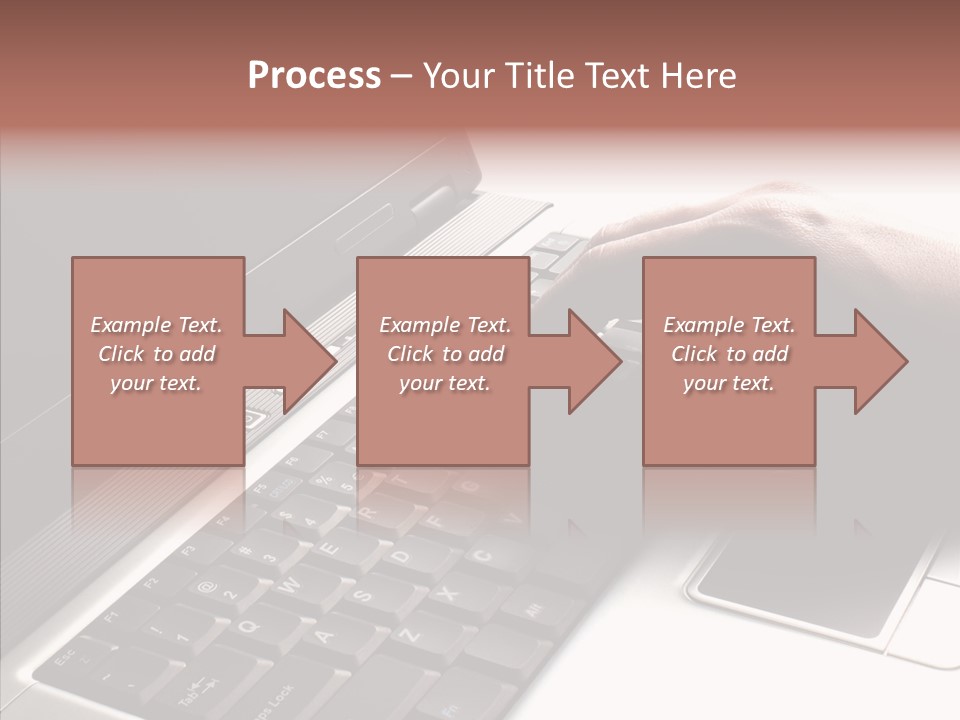 Black Laptop Hand PowerPoint Template