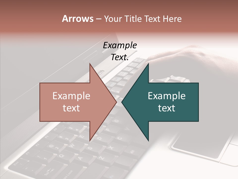 Black Laptop Hand PowerPoint Template