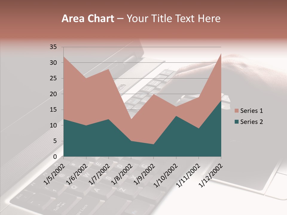 Black Laptop Hand PowerPoint Template