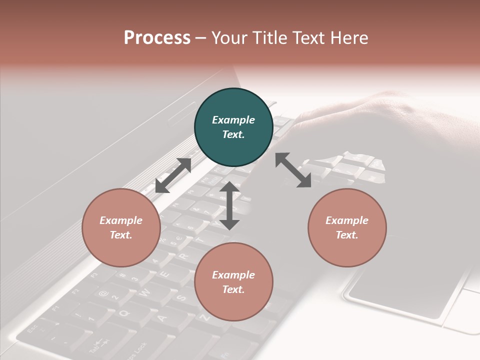 Black Laptop Hand PowerPoint Template