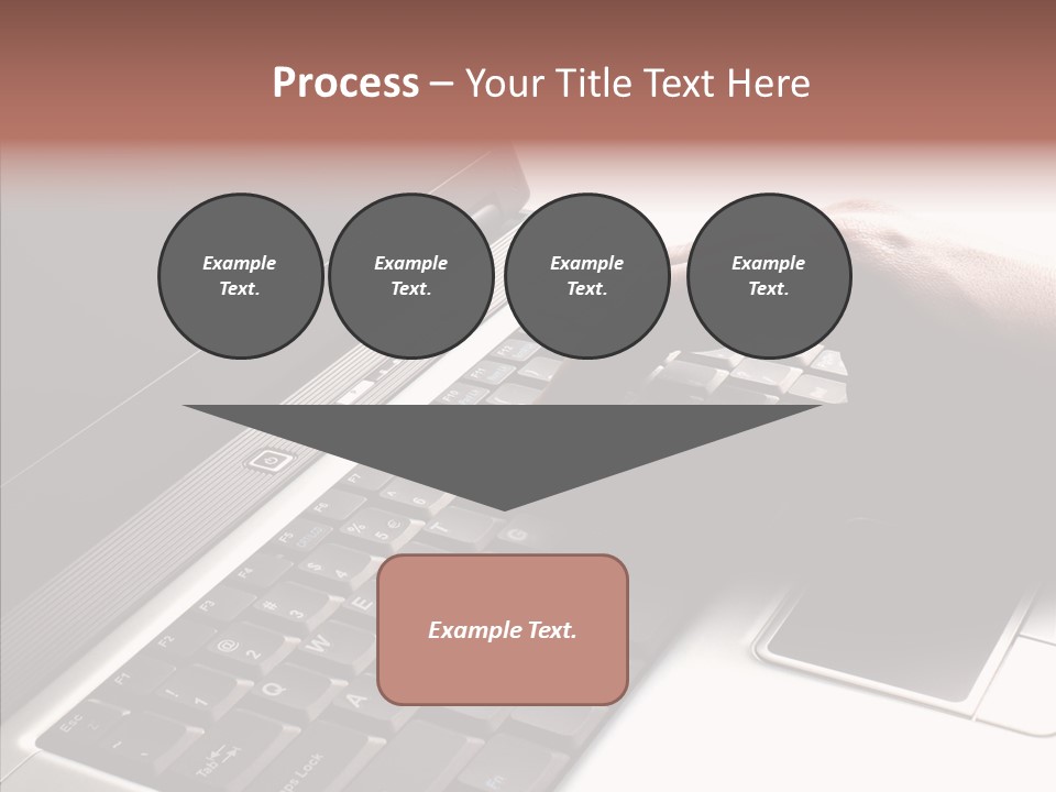 Black Laptop Hand PowerPoint Template