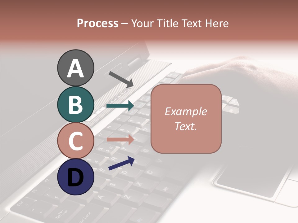 Black Laptop Hand PowerPoint Template