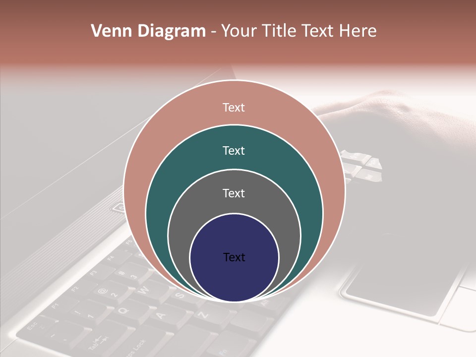 Black Laptop Hand PowerPoint Template