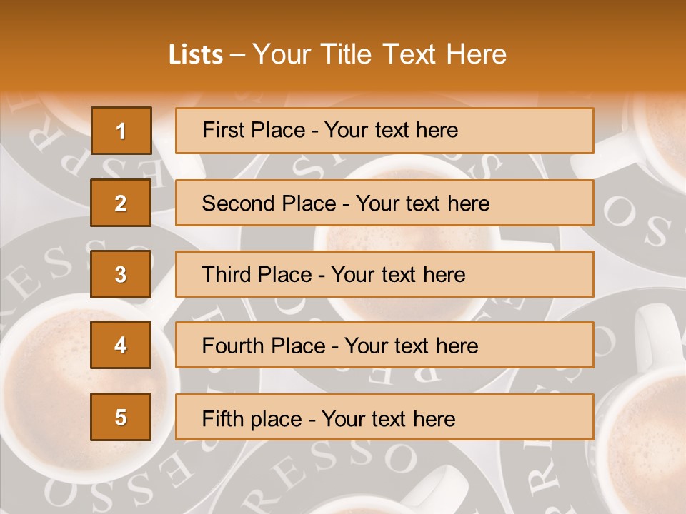 Decaf Brown Cappuccino PowerPoint Template