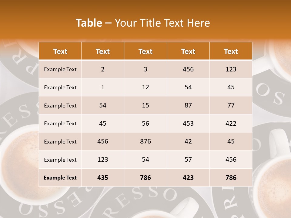 Decaf Brown Cappuccino PowerPoint Template