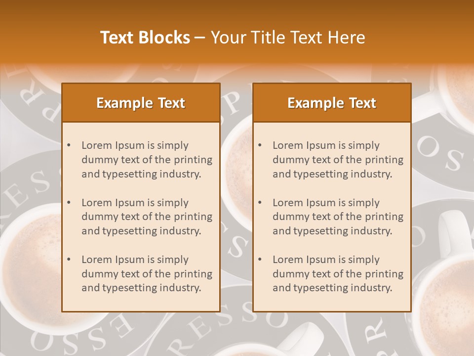 Decaf Brown Cappuccino PowerPoint Template