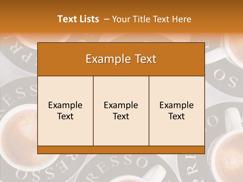 Decaf Brown Cappuccino PowerPoint Template
