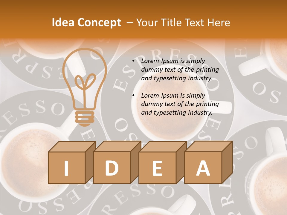 Decaf Brown Cappuccino PowerPoint Template