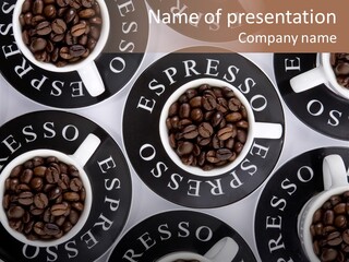 Roasted White Cup PowerPoint Template
