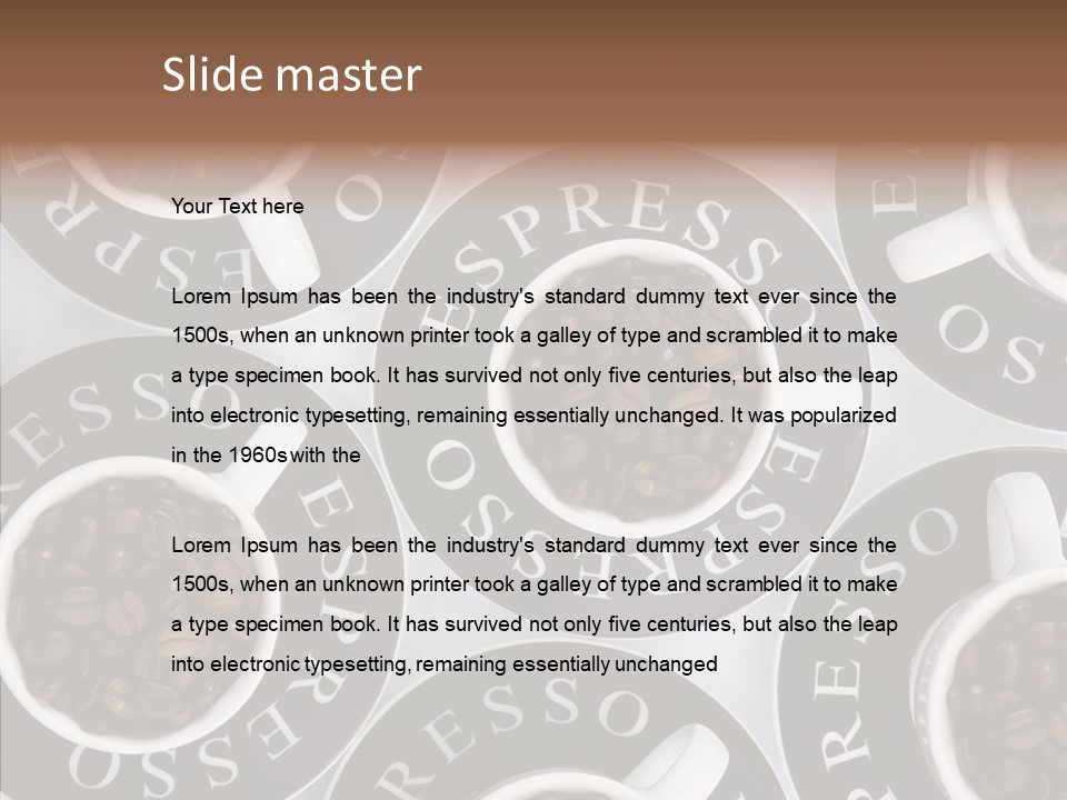 Roasted White Cup PowerPoint Template