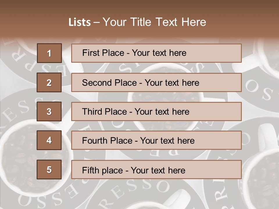 Roasted White Cup PowerPoint Template