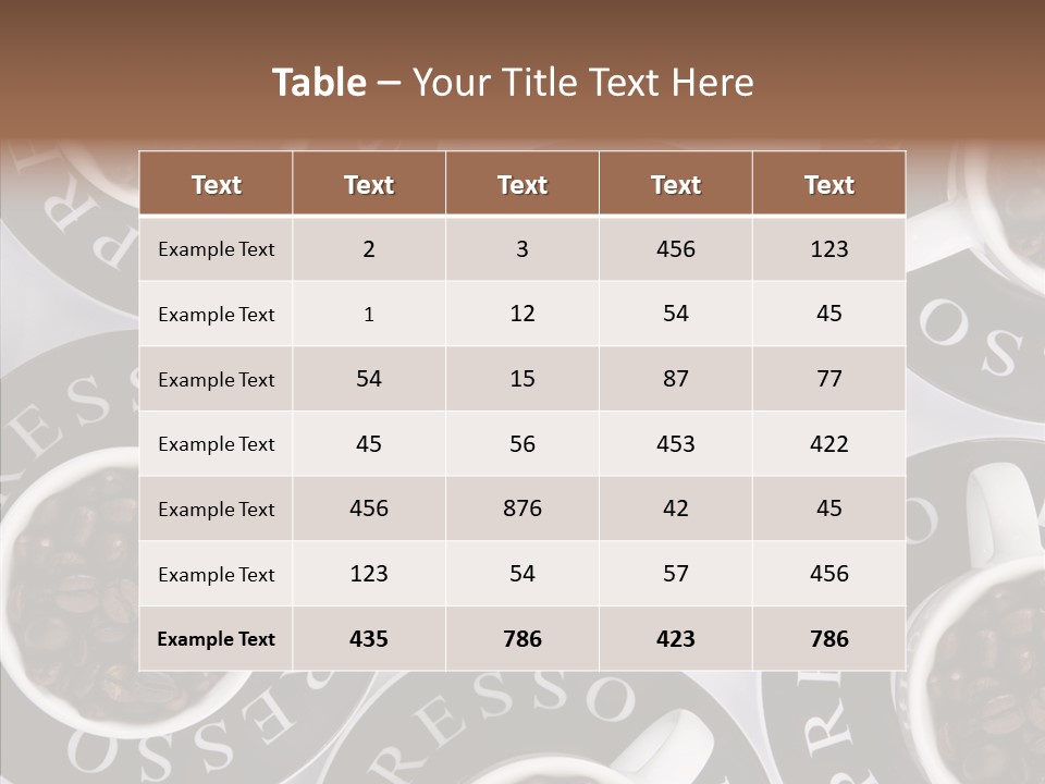 Roasted White Cup PowerPoint Template