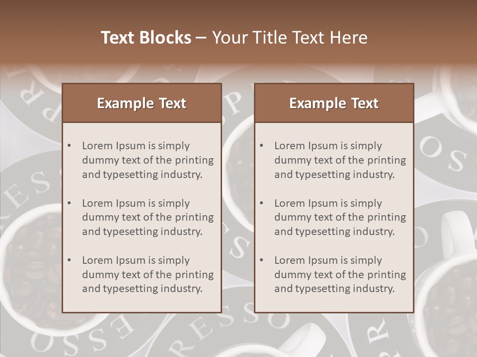 Roasted White Cup PowerPoint Template