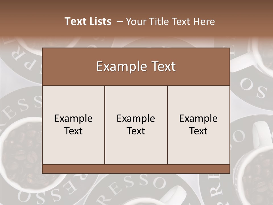 Roasted White Cup PowerPoint Template